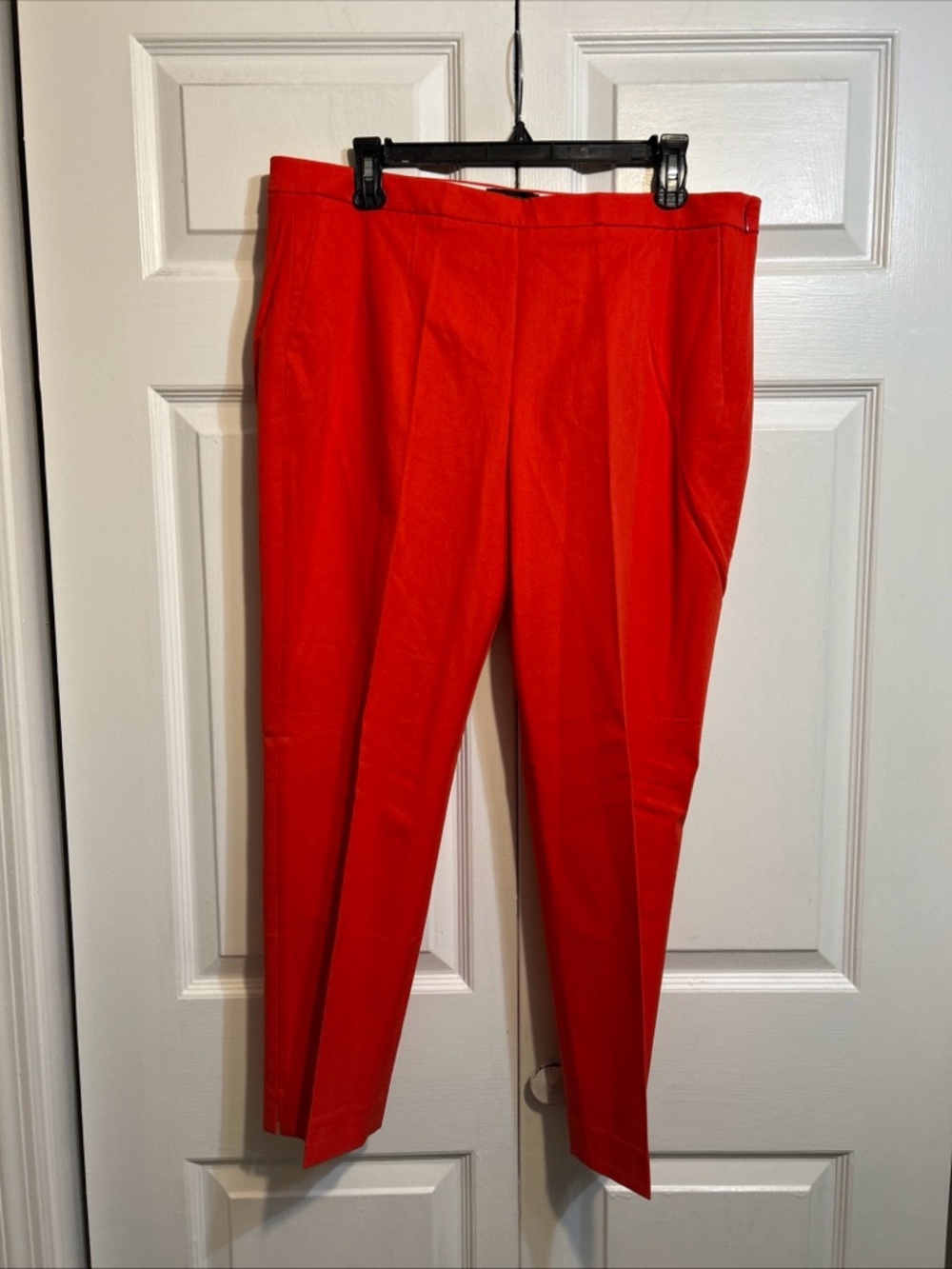 NWT J.Crew Martie Pants Size 14 Stretch Cropped Career Preppy Bright Red J Crew